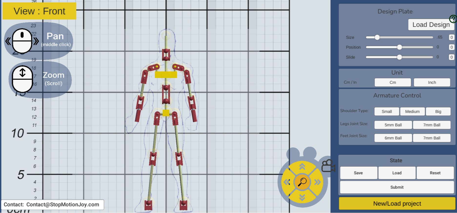web based interactive stop motion armature design platform