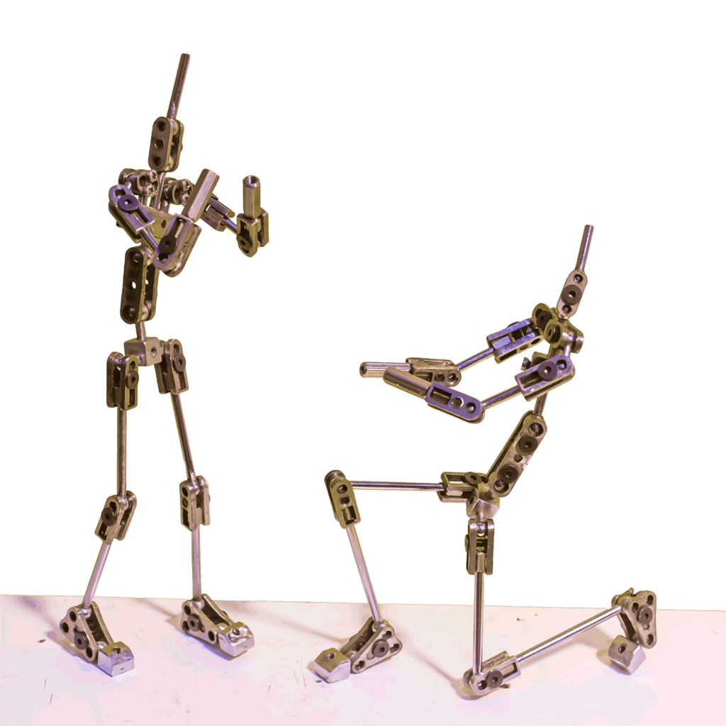 Male and female stop motion armatures